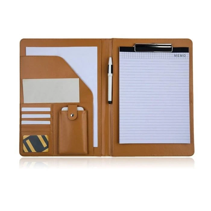 Brown A4 PU Leather Presentation Folder Brown A4 PU Leather Presentation Folder