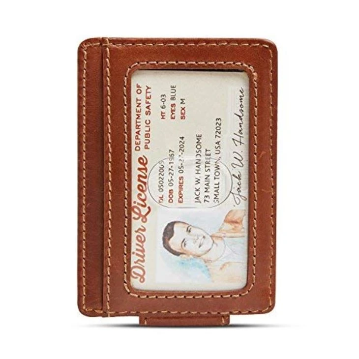 Genuine Leather Wallet Clip