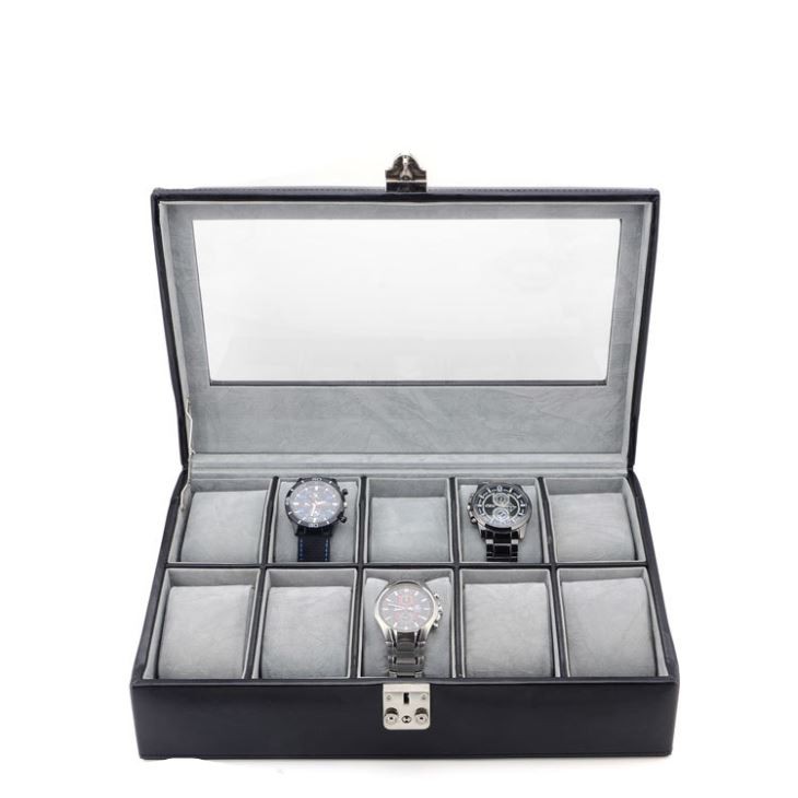 colorful leather watch storage box