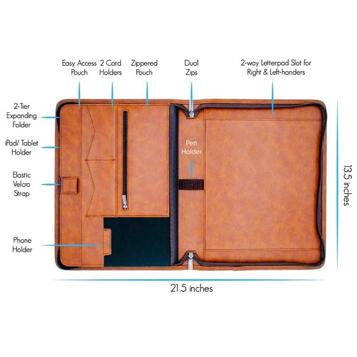 PU Leather Portfolio Binder PU Leather Portfolio Binder
