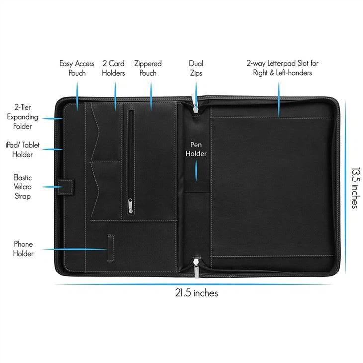 PU Leather Portfolio Binder PU Leather Portfolio Binder